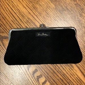 Vera Bradley black quilted clutch